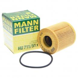 MANN Фильтр масл. HU711/51X Citroen C4/C5, Ford Focus, Peugeot 307/407 1.4-2.2HDi 96> (OX339/2D)